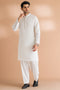 WHITE-BLENDED-KURTA SHALWAR - (KSRS24-001)