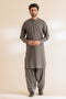 C-GREY-COTTON-KURTA SHALWAR - (KSRS24-024)