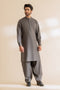 C-GREY-COTTON-KURTA SHALWAR - (KSRS24-024)