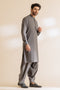 C-GREY-COTTON-KURTA SHALWAR - (KSRS24-024)