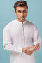 WHITE-COTTON-KURTA SHALWAR - (KSRW23-005)