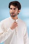 EG-WHITE-BLENDED-KURTA SHALWAR - (KSRW23-021)