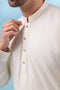 EG-WHITE-BLENDED-KURTA SHALWAR - (KSRW23-021)