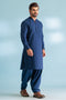 D-BLUE-DOBBY-KURTA SHALWAR - (KSRW23-024)