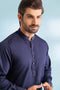 INT-BLUE-COTTON-KURTA SHALWAR - (KSRW23-025)