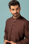 D-BROWN-BLENDED-KURTA SHALWAR - (KSRW23-032)