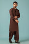 D-BROWN-BLENDED-KURTA SHALWAR - (KSRW23-032)