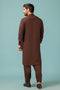 D-BROWN-BLENDED-KURTA SHALWAR - (KSRW23-032)