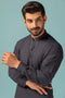 CHARCOAL-BLENDED-KURTA SHALWAR - (KSRW23-033)