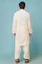 CREAM-BLENDED-KURTA SHALWAR - (KSRW23-046)