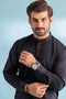 BLACK-DOBBY-KURTA SHALWAR - (KSRW23-047)