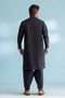 BLACK-DOBBY-KURTA SHALWAR - (KSRW23-047)