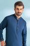 N-BLUE-DOBBY-KURTA SHALWAR - (KSRW23-051)