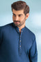 N-BLUE-DOBBY-KURTA SHALWAR - (KSRW23-051)