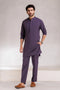 PURPLE-BLENDED-KURTA PAJAMA/TROUSER  (KSS23-003)