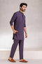 PURPLE-BLENDED-KURTA PAJAMA/TROUSER  (KSS23-003)