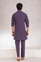 PURPLE-BLENDED-KURTA PAJAMA/TROUSER  (KSS23-003)