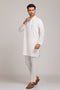 O-WHITE-COTTON-KURTA PAJAMA TROUSER (KSS23-005)