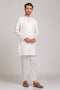 O-WHITE-COTTON-KURTA PAJAMA TROUSER (KSS23-005)