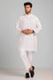 BR-WHITE-BLENDED-KURTA PAJAMA TROUSER (KSS23-016)