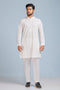 O-WHITE-BLENDED-KURTA PAJAMA TROUSER (KSS23-022)