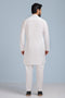 O-WHITE-BLENDED-KURTA PAJAMA TROUSER (KSS23-022)