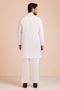 WHITE-BLENDED-KURTA PAJAMA TROUSER (KSS23-023)