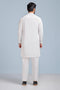 WHITE-BLENDED-KURTA PAJAMA TROUSER (KSS23-025)