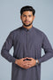 D-GREY-BLENDED-KURTA PAJAMA TROUSER (KSS23-026)