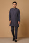 CHARCOAL-BLENDED-KURTA PAJAMA TROUSER (KSS23-030)