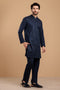 MN-BLUE-COTTON-KURTA PAJAMA TROUSER- (KSS23-036)