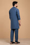 U-BLUE-BLENDED-KURTA PAJAMA TROUSER- (KSS23-048)