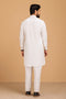 WHITE-BLENDED-KURTA PAJAMA TROUSER- (KSS23-049)