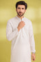 O-WHITE-BLENDED-Kurta Pajama Trouser - (KSS23-051)