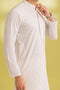 O-WHITE-BLENDED-Kurta Pajama Trouser - (KSS23-051)