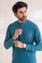 TEAL-BLENDED-KURTA PAJAMA TROUSER - (KSS24-004)