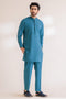 TEAL-BLENDED-KURTA PAJAMA TROUSER - (KSS24-004)