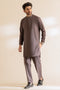 CHARCOAL-BLENDED-KURTA PAJAMA TROUSER - (KSS24-011)