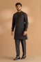 BLACK-RIB DOBBY-KURTA PAJAMA TROUSER - (KSS24-032)