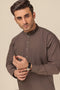 D-GREY-BLENDED-Kurta Pajama Trouser - (KSW23-001)