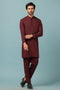 MAROON-BLENDED-Kurta Pajama Trouser - (KSW23-016)