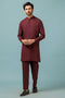 MAROON-BLENDED-Kurta Pajama Trouser - (KSW23-016)