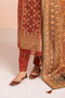 BROWN-JACQUARD-3 PIECE-SUIT (R3S223P04)