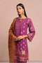 PLUM-JACQUARD-3 PIECE (SBN233P25)