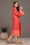 SALMON-GOLDEN ZARI STRIPE-1 PIECE (SSS231P06)